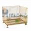 Galvanized foldable mesh metal storage cage