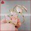 Fashion arrowhead rose aura quartz stone bracelet bangle