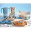 loyal designed printed color cup bowl plate jug fastion eco friendly bamboo firbre kitchenware, dishes dinner set