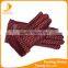 Women's fingered spandex velvet dot gloves for wholesale