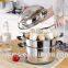 Double handles 2 layers induction stainless steel food steamer