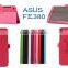High Quality Stand Leather case ,Magnetic Folio PU Leather case For Asus FE380