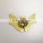 Custom Perfect Gift Brass(zinc Alloy) Metal Butterfly Lapel Pin Badge