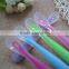 hot sales food grade silicone baby spoon with inserted nylon stick
