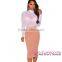 White Mesh Unlined Mock Neck sexy lingerie mature woman