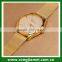2016 Cheapest wholesale popular gold color stainless steel back quartz quality watches
