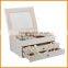 Large wooden jewelry box jewelry box European-style garden Korea transparent glass cover birthday gift