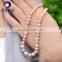 pearl charm necklace fresh water pearl 3-9mm wholesale graduale pearl shape