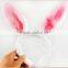 HOT sale glow in the dark bunny ears, blinking led bunny ears