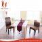 simple modern red high back hotel dining chair without armrest