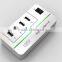 2015 NEW 20W 5V4A 4 Ports High Speed Desktop USB Wall and Travel Charger with Power IQ Technology(White)