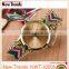 Newest national style multi color woven braid women bracelet watches