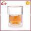 borosilicate glass double wall glass, double wall glass cup, whiskey glass