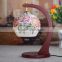 China porcelain decal pastel ball shade led desk table lamp