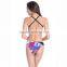 Women FLAG Bandeau Bikini Top Two Piece Push-up Padded Bathing Swimsuit