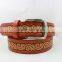 2016 New Design Western Floral Embossed Fashion Leather Belt