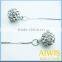 Unique Deisgn Shambhala Rhinestones 925 Sterling Silver Earring
