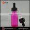 china supplier pink 30ml glass dropper bottles Childproof e liquid bottle