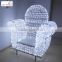 Fany white crystal chair decoration holiday time lights with high quality led light chair