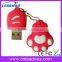 Novelty Cartoon PVC Cat or Bear Paw USB Flash Drive Memory, Footprint USB