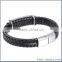 stainless steel leather bracelet with clasp factory wholesale price