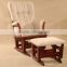 Antique Comfortable Middel East Wooden Glider Chair with OAK footstool