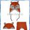 fox face free knitting patterns animal hats with earflap and 3D ear