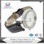leather strap watch with alloy case for ladies