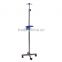 New Steel 4 Wheels Movable Height Adjustable Medical IV Pole