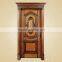 Antique Style Curved Flower Interior Wooden Door