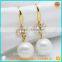2016 Latest cute girls bowknot mother pearl earrings