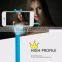 Hot mini flower design selfie stick monopod with flash light led flash fill-in light cable wired selfie stick
