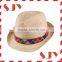 Solid Band Summer Cheap Straw promotional fedora hat