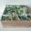 green plant lid wholesale decorative wooden storage box