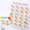 Professional manufacturer simple design gold plated fish shape stud earrings