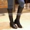 2015 over knee boots real leather boots not high heels CP6698