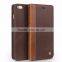 QIALINO For Phone Case Vintage Genuine Real Leather For iphone 6 Wallet Case