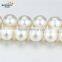 High quality natural freshwater pearl string AAA size 12mm near round white large pearl strand