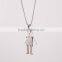 Lovely Stainless Steel Matte Finished Mobilizable Robot Pendant for Kids
