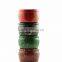 Red vivid flower round tin plate tea canister for Matcha