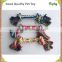 2 Knot Rope Bone Multicolor Dental Chew Tug Puppy Dog Toy for small and medium dog