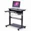 Low Price Easy Assembly Mobile High Standing Computer Desk With Wheels
