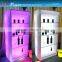 wine glass display cabinet with different color changed