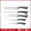5 pcs kitchen knife set with plastic universal knife block
