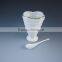 Luxury Fancy New Design Porcelain/Ceramic Type Ice Cream Cup And Spoon With Golden Rim