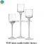 different sized mason jars Stemmed glass votive candle holders wedding