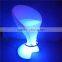 Hot Sale! commerical nightclub beautiful lighting classic plastic LED Bar Stool with 16 colors change