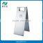 foldable caution wet floor stand in school dining room