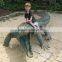 Customed Modern Garden Sculpture Bronze Outdoor Alligator Statue