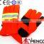 fire safety 3 m reflective cow hide on palm fire retardant safe hand protected red gloves
